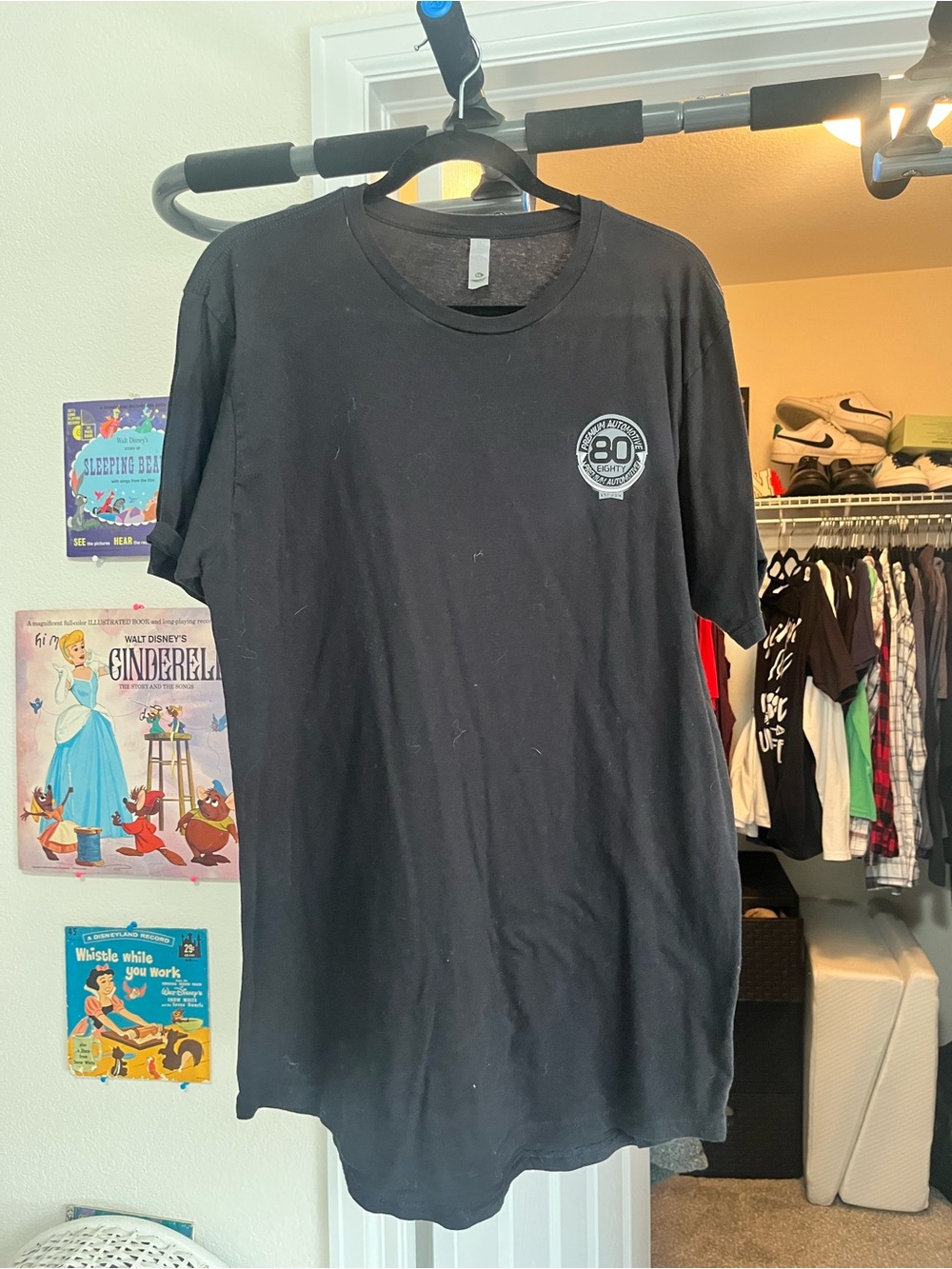 Black t-shirt with white circular logo Premium Automotive